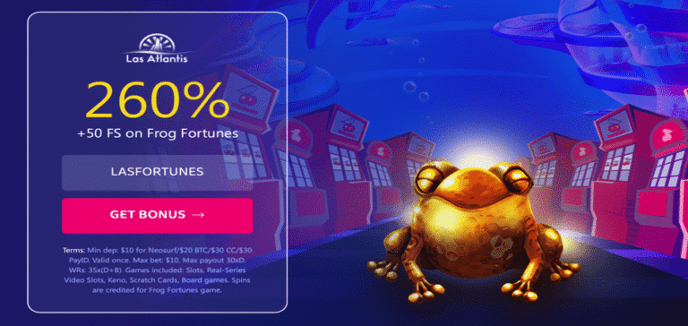 frog fortunes bonus code deposit