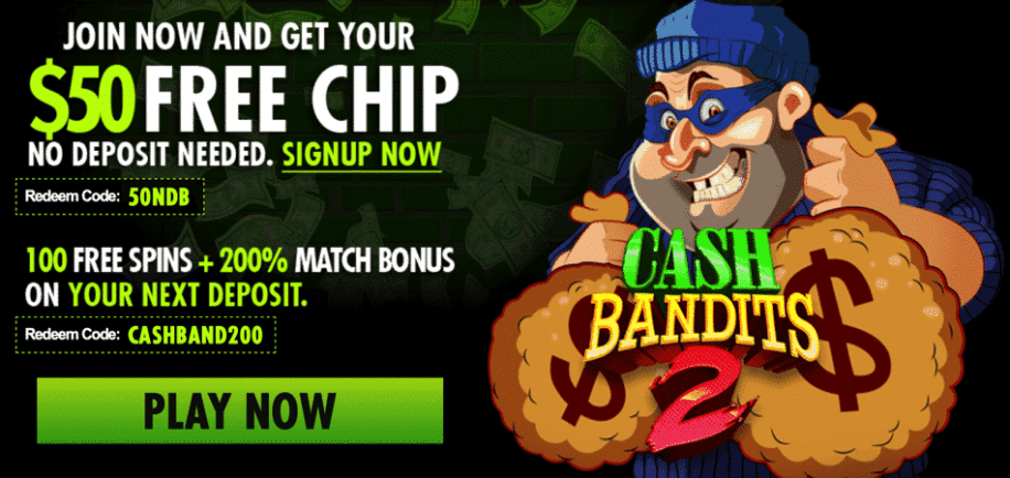 cash bandits bonus code - ragingbull